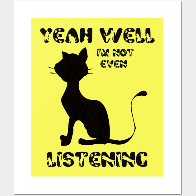 Funny Cat Lovers Humor meme Wall Art by PlanetMonkey